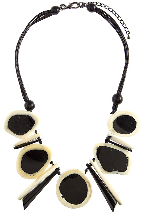 MINIMALIST LARGE BEADED CORD NECKLACE SET