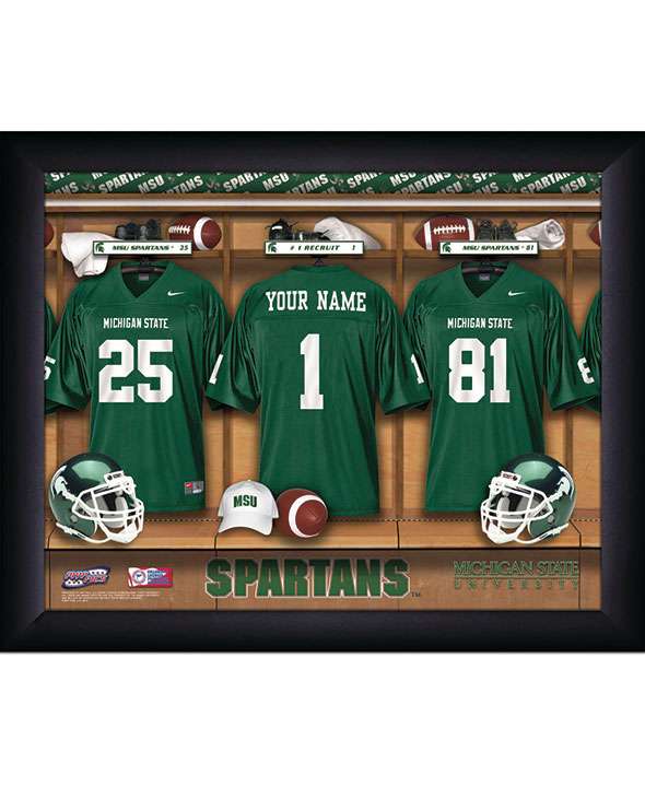 Personalized College Locker Room Printsmichstate